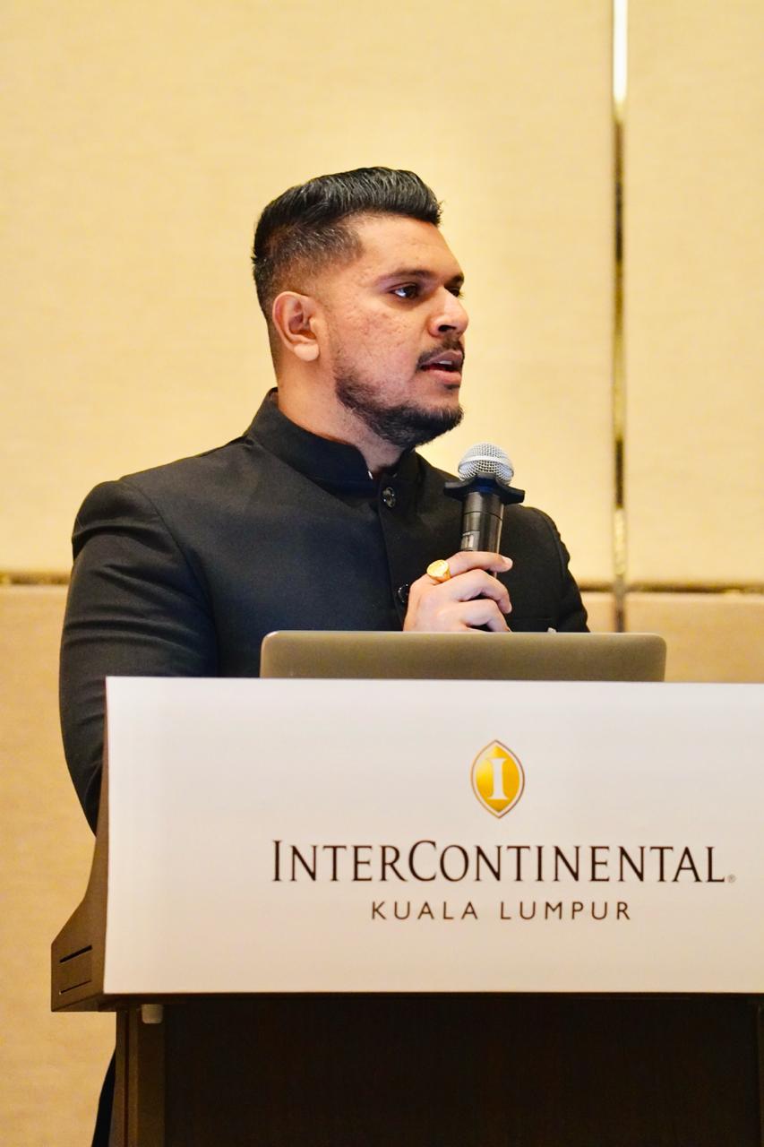 Avishek Busviah speaking in Kuala Lumpur