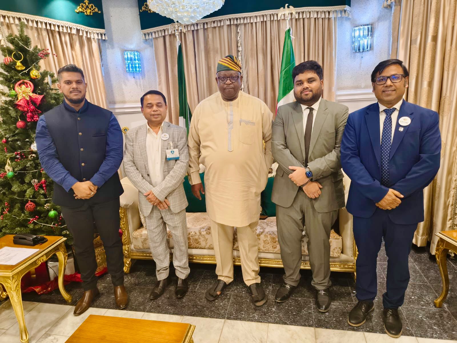 Avishek Busviah with international dignitaries